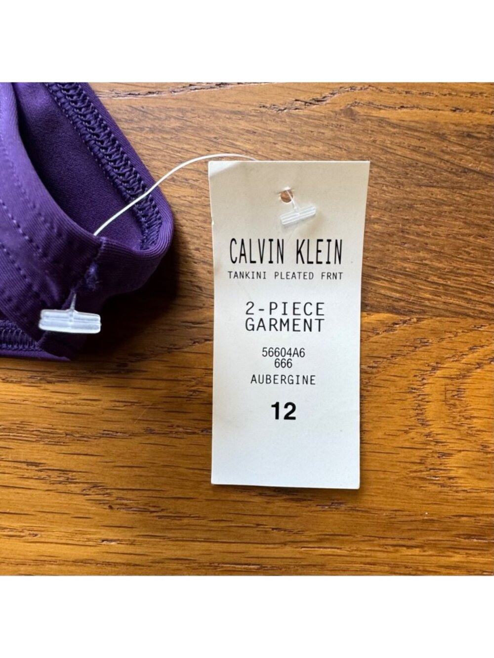 CALVIN KLEIN Tankini Swimsuit Set Womens 12 NEW Purple Two Piece Tank Bikini NWT - Picture 14 of 14
